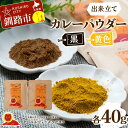 【ふるさと納税】出来立てカレーパウダー 黒 黄色 各40g ローストパウダー イエローパウダー 本格的 スパイス 簡単 調味料 調理 おかず 本格 保存料不使用...
