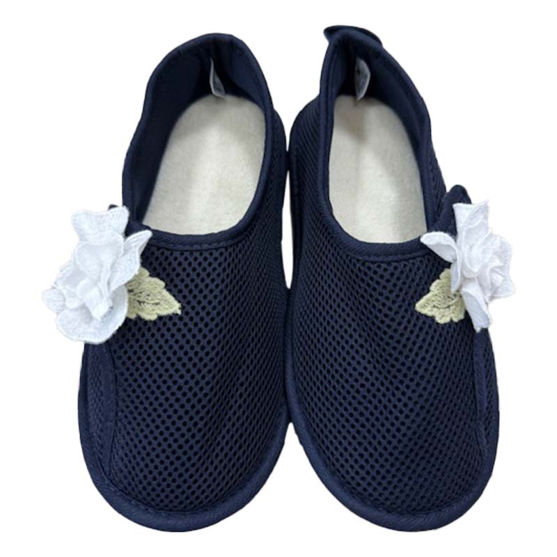 【ふるさと納税】＼サイズが選べる！／ 室内シューズ ネイビー(前閉じ) S・M・L・LL 入院用 介護用 靴 母の日 ギフト くつ ルームシューズ 雑貨 F4F-8055var