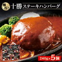 【ふるさと納税】極厚!十勝ステーキ ハンバーグ 240g×5個【配送不可地域:離島】【1214264】