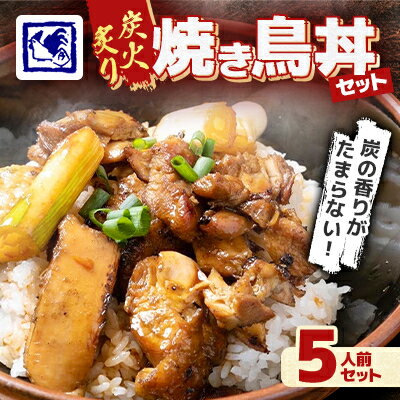 【ふるさと納税】【鶏の伊藤】炭火炙り焼き鳥丼 5人前 セット 湯煎 で 簡単 北海道 十勝 帯広【配送不可地域:離島】【1278268】