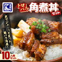 【ふるさと納税】【鶏の伊藤】トロバラ角煮丼 10人前 セット 湯煎 で 簡単 北海道 十勝 帯広【配送不可地域:離島】【1278275】