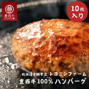 【ふるさと納税】豊西牛100%ハンバーグ 10枚セット【配送不可地域:離島】【1483593】