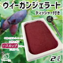 【ふるさと納税】北海道産ヴィーガンジェラート ハスカップ 2L ディッシャー付き【配送不可地域:離島】【1490058】