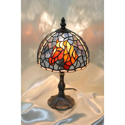 【ふるさと納税】ばんば小型ステンドグラスランプ(コバルトブルー)【1210648】