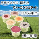 【ふるさと納税】北海道産ヴィーガンジェラート ジャム乗せ 6個セット【配送不可地域:離島】【1553683】
