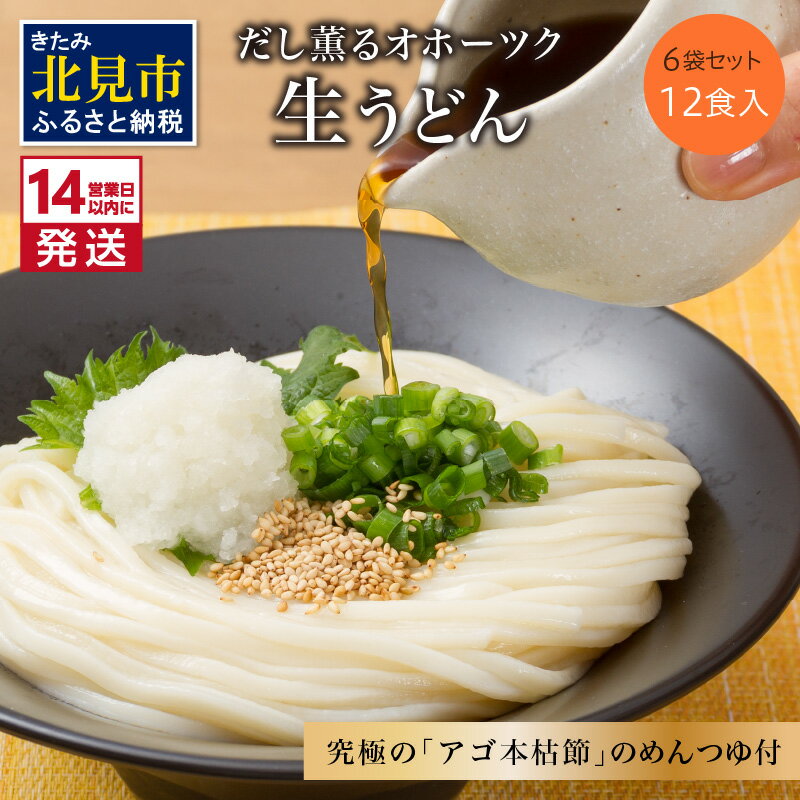 [14営業日以内に発送]津村製麺所 だし薫る オホーツク生うどん 12食入 ( うどん 生うどん 生麺 12食 セット 詰合せ )