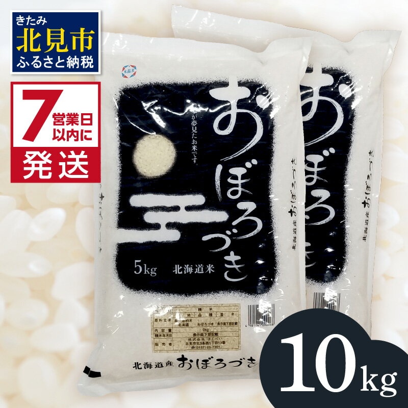 [7営業日以内に発送]北海道産 おぼろづき 精白米 10kg ( こめ 精米 お米 10キロ HACCP )