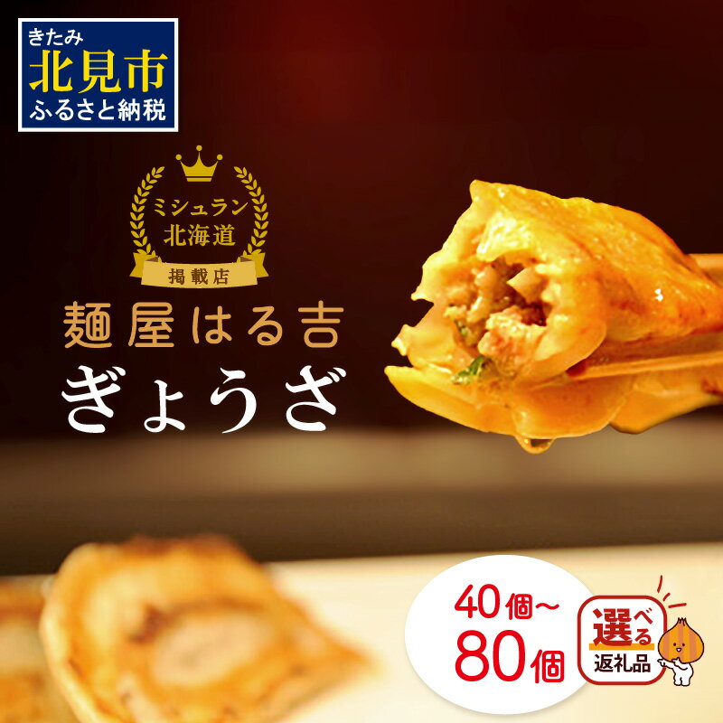 [選べる内容量]ミシュラン北海道掲載店!麺屋はる吉のぎょうざ 40個 80個 ( 加工品 餃子 ぎょうざ 北海道 ふるさと納税 選べる ギョーザ )
