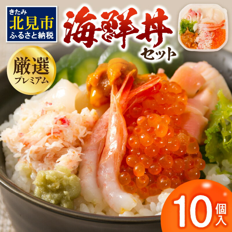 厳選!プレミアム海鮮丼セット10個入 ( うに ウニ 雲丹 貝 かい 海鮮丼 海鮮 魚介類 丼 プレミアム セット ふるさと納税 )