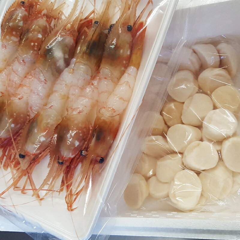 【ふるさと納税】【A5-057】ボタン海老 帆立セット