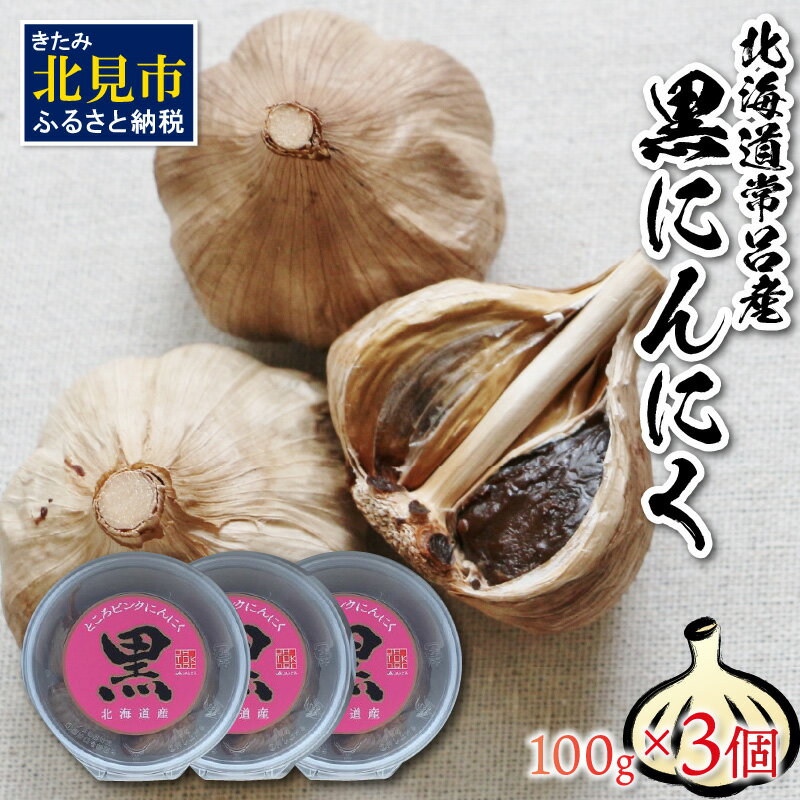 北海道常呂産 黒にんにく 100g×3 ( 北海道産 野菜 にんにく ニンニク )