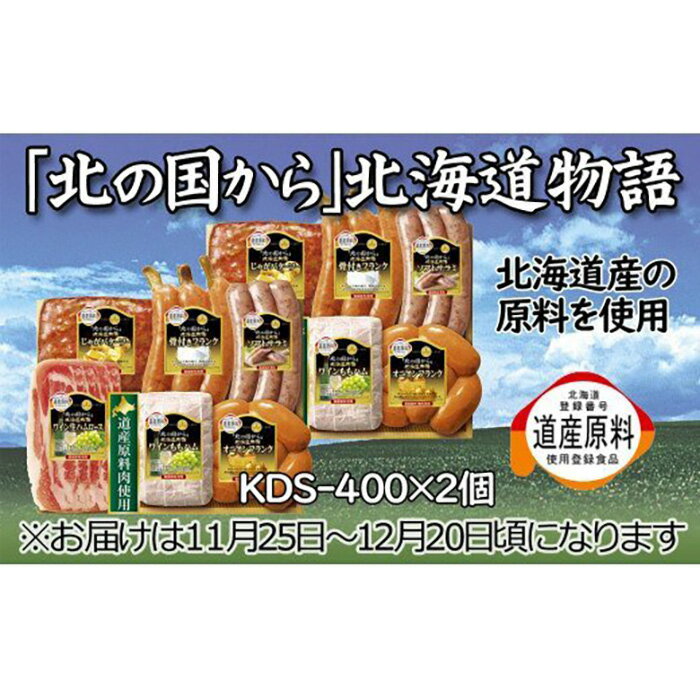 【ふるさと納税】【冬のお歳暮に！】北海道物語ハム・ソーセージ詰合せ 12点セット(6点セット×2個)【39043】のサムネイル