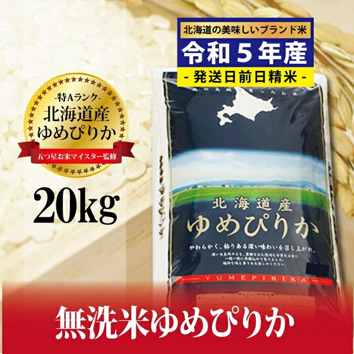 【ふるさと納税】令和5年産！【無洗米】北海道岩見沢産ゆめぴりか20kg※一括発送【01224】