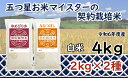 【ふるさと納税】令和6年産【精白米】食べ比べ4kgセット(ゆめぴりか2kg・ななつぼし2kg) [令和6年産 精白米 5つ星お米マイスター 契約栽培米 食べ比べ...