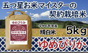 【ふるさと納税】令和6年産【精白米】5つ星お米マイスターの契約栽培米ゆめぴりか5kg【39110】