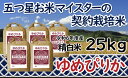 【ふるさと納税】令和6年産【精白米】5つ星お米マイスターの契約栽培米ゆめぴりか25kg(5kg×5袋)【39114】
