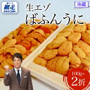 【ふるさと納税】【オホーツク海 北海道網走産限定】生エゾばふんうに 冷蔵100g×2折 【 ふるさと納税 人気 おすすめ ランキング 生うに エゾばふんうに ウニ 雲丹 2折 新鮮 冷蔵 網走産 オホーツク 北海道 網走市 送料無料 】 ABC009