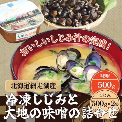 冷凍しじみと大地の味噌の詰合せ（網走湖産） 【 ふるさと納税 人気 おすすめ ランキング しじみ 大地の味噌 味噌 大粒 詰め合わせ セット 北海道 網走市 送料無料 】 ABB036