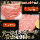 ＜網走産＞サーロインステーキ・すき焼き肉 総重量660g  ABW019