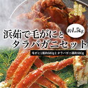 【ふるさと納税】活〆浜茹で毛がにとタラバガニセット 蟹 カニ 約1.5kg【 ふるさと納税 人気 おすすめ ランキング タラバガニ たらばがに かに カニ ガニ 蟹 タラバ たらば 脚 毛がに 毛ガニ 毛蟹 セット 冷凍 海鮮 お手軽 オホーツク 北海道 網走市 送料無料 】 ABAO041