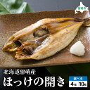 【ふるさと納税】枚数が選べる 北海道留萌産 ほっけの開き 4枚 10枚 真空パック 個包装 魚 海産物 海の幸 魚介類 焼き魚 焼魚 おかず ほっけ ホッケ 干物 ひもの 冷凍 留萌 留萌市