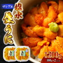 【ふるさと納税】ロシア産 塩水生うにパック(生食用) 合計200g 魚介類 水産 食品 人気 おすすめ 送料無料