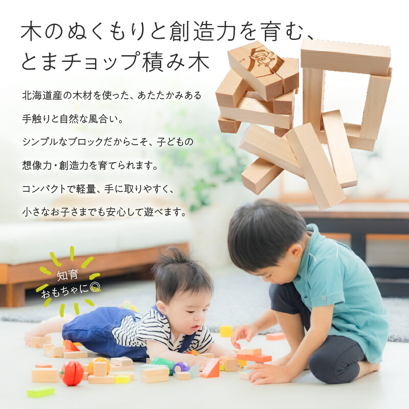 【ふるさと納税】＜選べる個数と絵柄＞とまチョップ 積み木 1個 or 3個 セット 積木 おもちゃ 玩具 子供 手作り 木製 インテリア 雑貨 キャラクター ゆるキャラ ご当地 門田組 北海道 苫小牧市 おすすめ ランキング プレゼント ギフト
