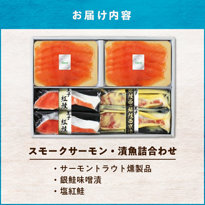 【ふるさと納税】【王子サーモン】スモークサーモン・漬魚詰合わせ 魚 お魚 さかな 食品 人気 おすすめ