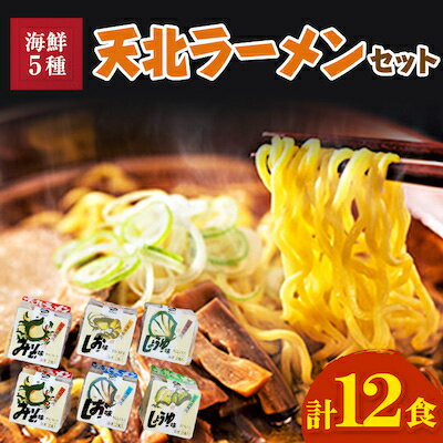 17位! 口コミ数「0件」評価「0」 天北ラーメンセット 海鮮 5種 ( 12食 入り ) _ ラーメン 拉麺 麺 みそ 味噌 しお 塩 しょうゆ 醤油 ギフト プレゼント 贈･･･ 