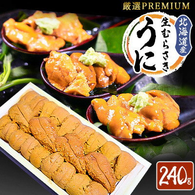 【ふるさと納税】【厳選PREMIUM】美味しいウニは昆布の名産地にあり!生むらさきうに240g【配送不可地域：離島】【1416726】