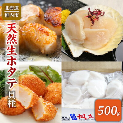 【ふるさと納税】【稚内産】天然生ほたて 500g　〜生食用帆