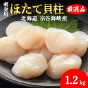 【ふるさと納税】【厳選品】 ホタテ 貝柱 1.2kg 刺身 海鮮【配送不可地域:離島・沖縄県】【1031261】