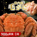 【ふるさと納税】稚内産 毛がに 900g前後 1尾 北海道 毛がに 毛蟹 かに カニ 蟹 冷凍 ギフト プレゼント 贈り物 送料無料 【配送不可地域:離島】