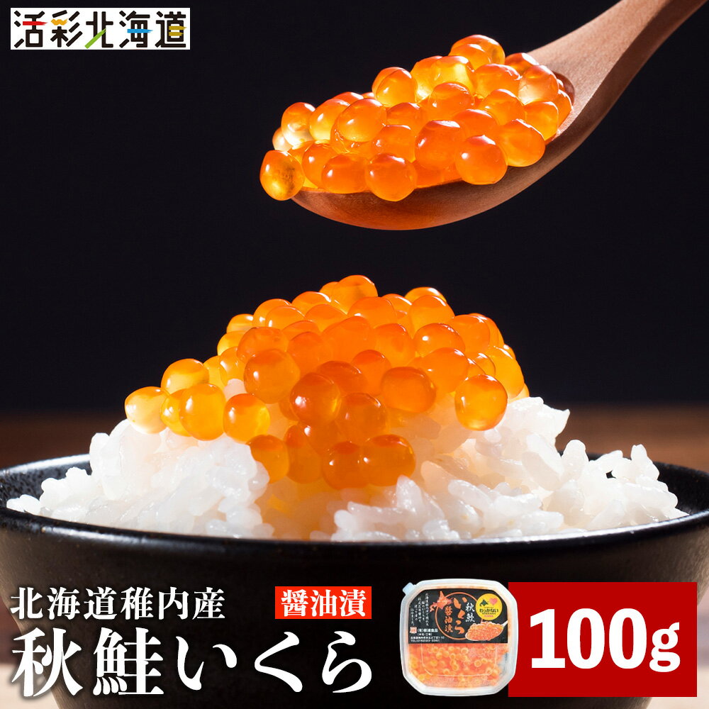 [ 北海道 稚内産 ] 秋鮭 いくら 醤油漬 100g ( イクラ丼 海鮮丼 に!)いくら 醤油漬け 魚卵 加工品 北海道ふるさと納税 稚内 ふるさと納税 北海道 [配送不可地域:離島・沖縄県]