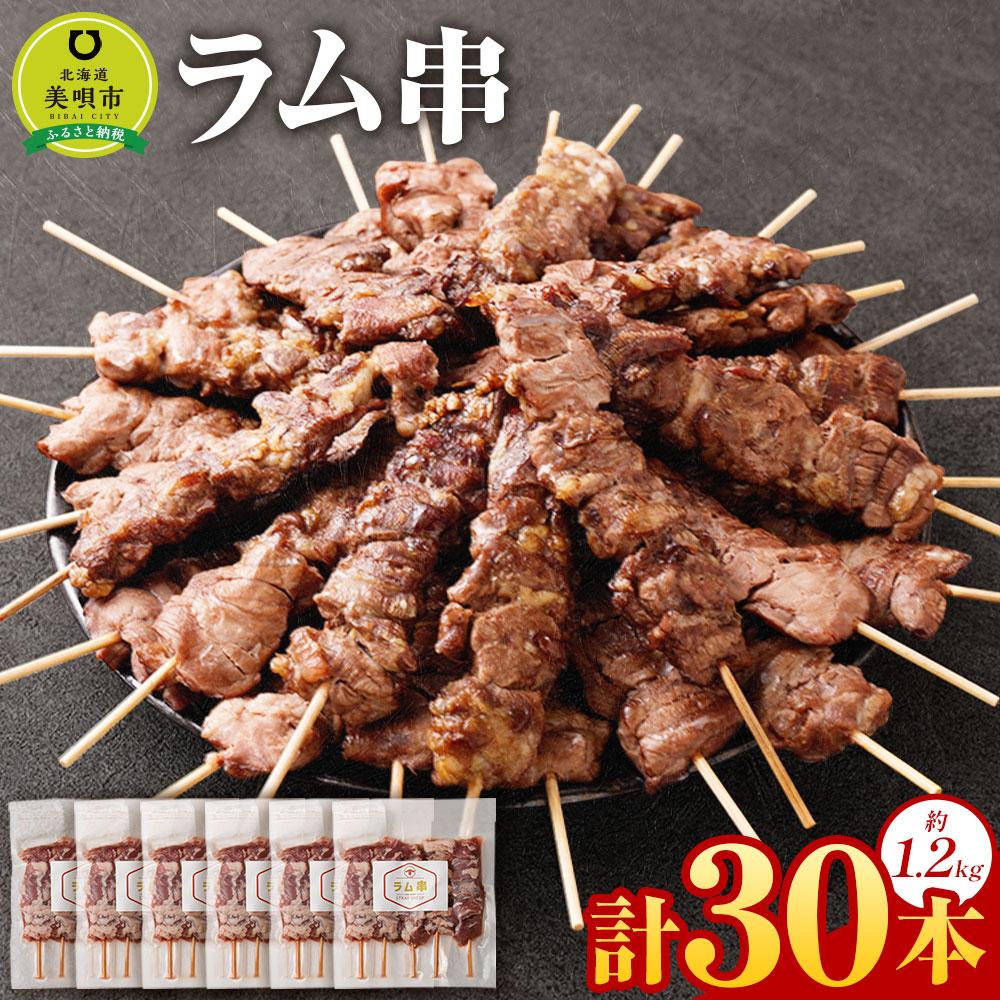 【ふるさと納税】【羊肉専門店のバーベキュー素材】ラム串 30本 約1.2kg 北海道 ジンギスカン ヘルシー 焼肉 肉 バーベキュー ラム | 羊 羊肉 ラム肉 ラム 串 串焼き 肉 お肉 焼肉 バーベキュ…