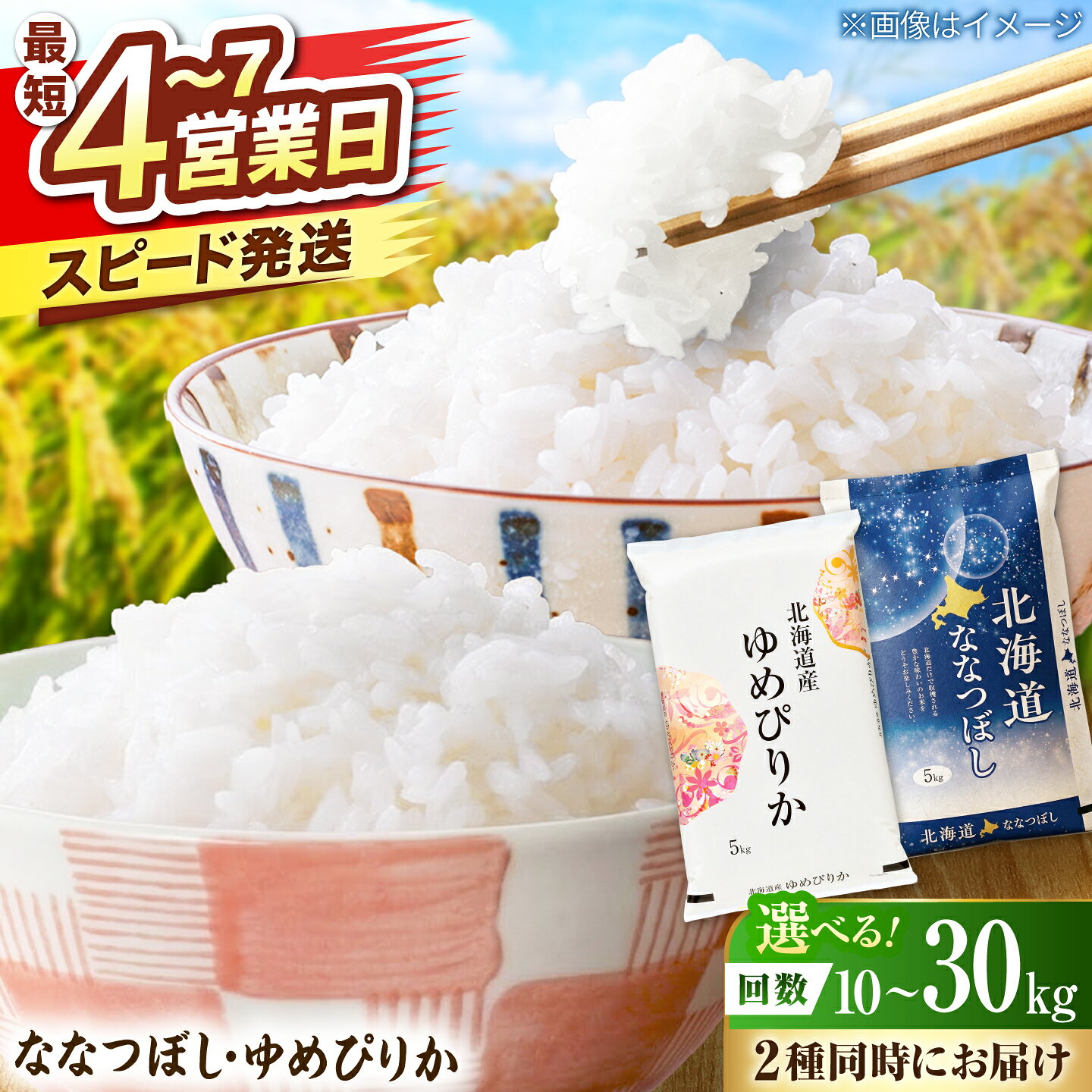 ＼最短4営業日で発送/ [選べる回数] 北海道米 ななつぼし・ゆめぴりか 各5kg 食べ比べセット | 米 お米 白米 ゆめぴりか ななつぼし | 株式会社SKFグループ[BOAY021]