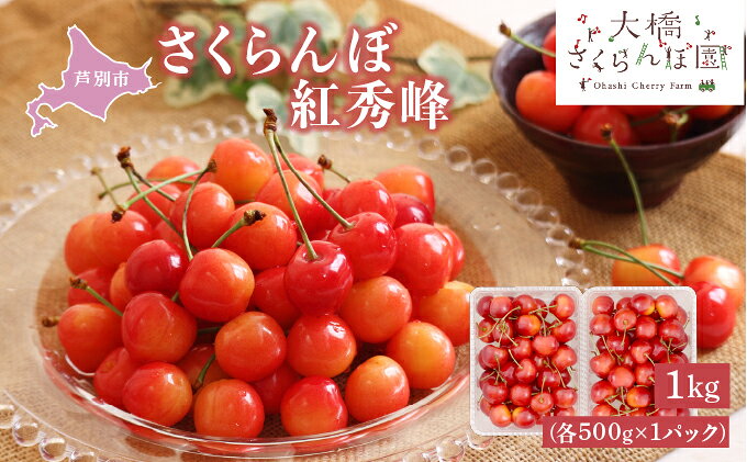 【ふるさと納税】【 先行受付 】さくらんぼ 紅秀峰 1kg (500g×2パック) チェリー フルーツ 果物 旬のフルーツ 旬の果物 くだもの 北海道 芦別市　お届け：2026年7月上旬頃～