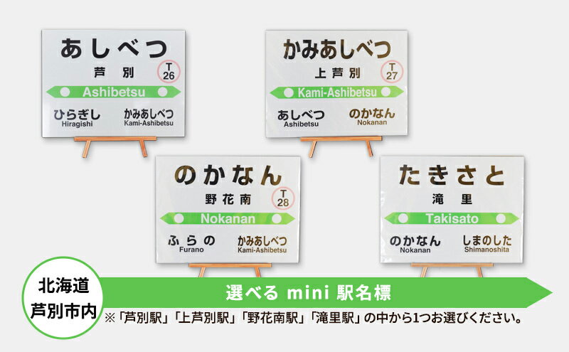 【ふるさと納税】北海道 芦別市内 選べる mini 駅名標 アプト　【雑貨・日用品】