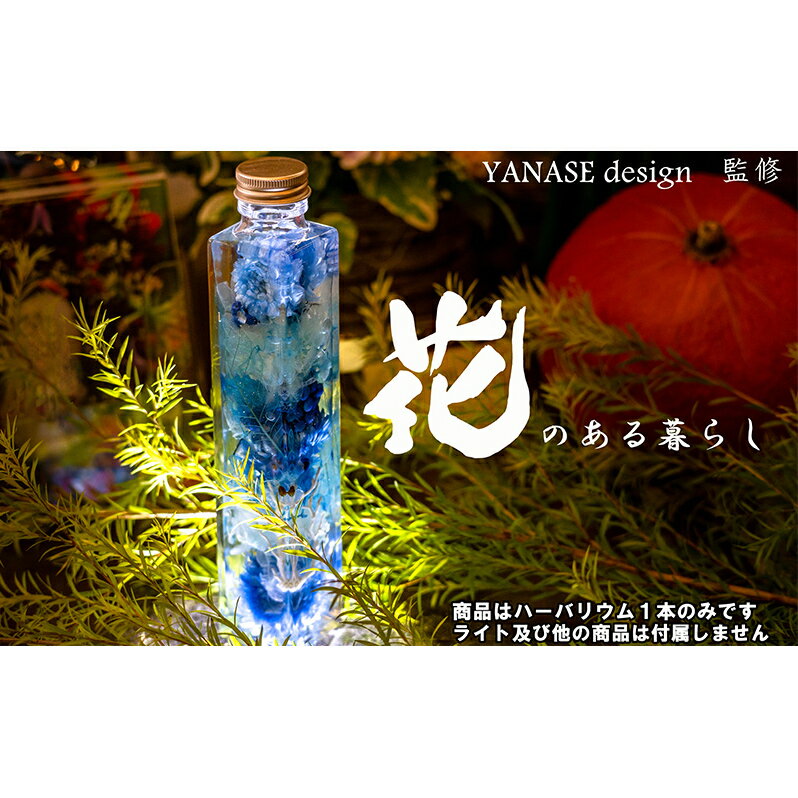 6位! 口コミ数「0件」評価「0」ハーバリウム blue 【花季・YANASEdesign.】 北海道 芦別市　【 インテリア 飾り おしゃれ 青 】