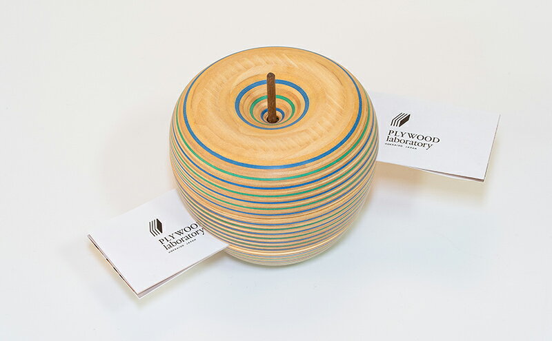 【ふるさと納税】木製 メモスタンド ringo bl ブルーグリーン ウッドデザイン賞受賞 ペーパーウッド メモ スタンド おしゃれ かわいい デスク用品 事務用品 雑貨 文房具 日用品 置物 インテリア 北海道 芦別市