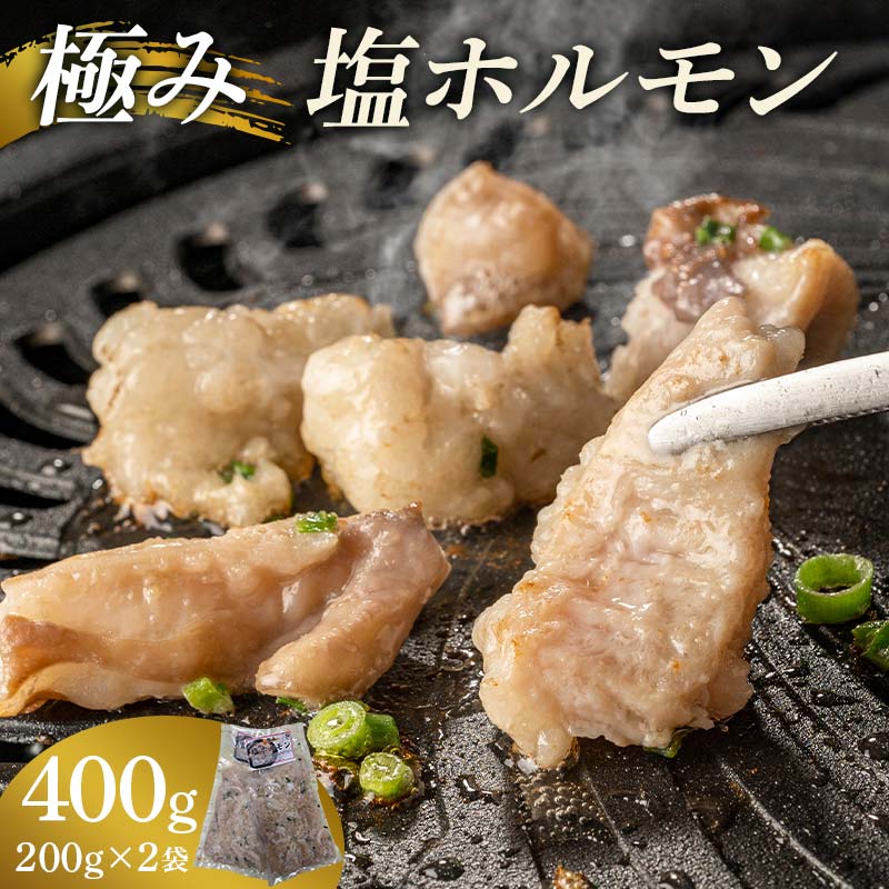 ・ふるさと納税よくある質問はこちら ・寄付申込みのキャンセル、返礼品の変更・返品はできません。あらかじめご了承ください。 ・ご要望を備考に記載頂いてもこちらでは対応いたしかねますので、何卒ご了承くださいませ。 ・寄付回数の制限は設けておりません。寄付をいただく度にお届けいたします。 商品概要 道内産の新鮮な豚直腸を使用し、店舗独自で調合した特製ダレに漬け込んだ味付けホルモンです。 解凍後、焼いてお召し上がり頂けます。クセになる味付けでハマること間違いなし！ ※画像はイメージです。 ※パッケージが変更になる場合がございます。 【製造】 北海道江別市緑町東3丁目111-1 精肉店 山鯨　 事業者名：精肉店 山鯨 連絡先：011-391-2202 関連キーワード：肉 お肉 にく 食品 北海道産 人気 おすすめ 送料無料 ギフト 内容量・サイズ等 200g×2袋 【原材料名】 道内産豚直腸、ねぎ塩調味料(みじんねぎ、植物油、食塩、チキンエキス、蛋白加水分解物、香辛料、濃縮レモン果汁/ソルビトール、pH調整剤、調味料(アミノ酸等)、酸化防止剤、増粘剤、加工デンプン)、ごま油、ニンニク 消費期限 製造から180日 【保存方法】-18℃以下で保存してください。 配送方法 冷凍 発送期日 ご入金確認後、2週間以内に発送いたします。 アレルギー 小麦、大豆、豚肉、ゼラチン ※ 表示内容に関しては各事業者の指定に基づき掲載しており、一切の内容を保証するものではございません。 ※ ご不明の点がございましたら事業者まで直接お問い合わせ下さい。 名称 極み塩ホルモン 原材料名 道内産豚直腸、ねぎ塩調味料(みじんねぎ、植物油、食塩、チキンエキス、蛋白加水分解物、香辛料、濃縮レモン果汁/ソルビトール、pH調整剤、調味料(アミノ酸等)、酸化防止剤、増粘剤、加工デンプン)、ごま油、ニンニク 原料原産地 豚直腸：北海道産 消費期限 製造から180日 保存方法 -18℃以下で保存 製造者 江別市緑町東3丁目111-1　精肉店「山鯨」 事業者情報 事業者名 精肉店 山鯨 連絡先 011-391-2202 営業時間 10:30〜18:00 定休日 木曜日(祝祭日の場合は前日)「ふるさと納税」寄付金は、下記の事業を推進する資金として活用してまいります。 （1）市にお任せ （2）自然・環境のために （3）産業のために （4）福祉・保健・医療のために （5）安全・安心のために （6）都市生活のために （7）子育て・教育のために （8）生涯学習・文化・スポーツのために （9）協働・共生のために （10）計画推進のために （11）北海道立江別高等学校の応援のために （12）北海道立野幌高等学校の応援のために （13）北海道立大麻高等学校の応援のために （14）学校法人酪農学園 酪農学園大学附属 とわの森三愛高等学校の応援のために （15）学校法人立命館 立命館慶祥高等学校の応援のために （16）酪農学園大学の応援のために （17）北翔大学の応援ために （18）札幌学院大学の応援のために （19）学校法人電子開発学園 北海道情報大学の応援のために （20）かわまちづくり事業のために