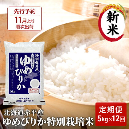 北海道赤平産 ゆめぴりか 5kg 特別栽培米 【12回お届け】 精米 米 北海道 定期便　【定期便・定期便 ふるさと納税 ゆめぴりか 米 赤平産】