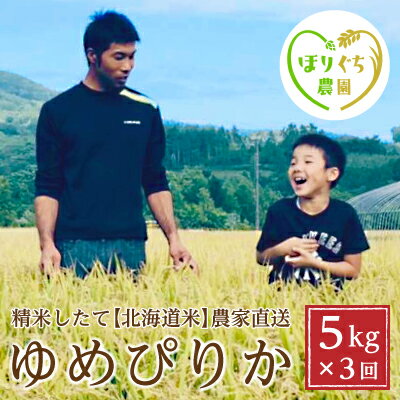 【2023年産米】【3ヶ月定期便】北海道赤平産ゆめぴりか5kg 精米したて直送　【定期便・ 3ヶ月 3回 定期便 赤平産】　お届け：2023年10月中旬頃より3ヶ月連続のお届けとなります。※天候や発育によりお届けが遅れることがあります。