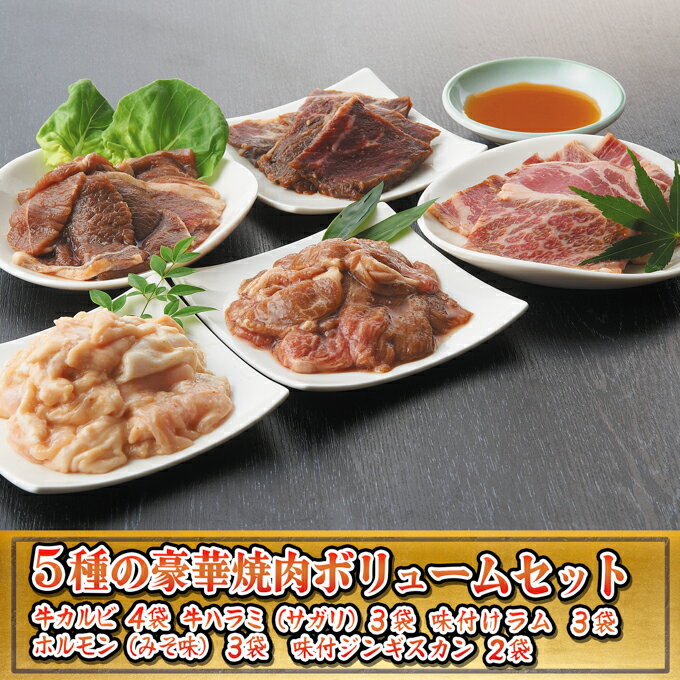 今夜は焼肉!5種類の豪華焼肉ボリュームセット [牛肉・ホルモン・羊肉・ラム肉・お肉・焼肉・バーベキュー]