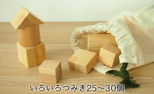 【ふるさと納税】積み木 木製 おもちゃ いろいろ つみき 25～30個 日本製 【工芸品 木 室内 遊び 知育 玩具 ファミリートイ ゲーム】