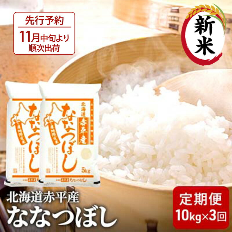 16位! 口コミ数「0件」評価「0」北海道赤平産 ななつぼし 10kg (5kg×2袋) 【3回お届け】 精米 米 北海道 定期便　【定期便・お米・定期便 赤平産】