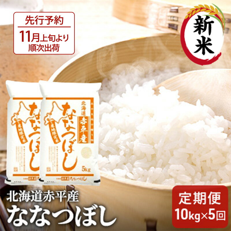 11位! 口コミ数「0件」評価「0」北海道赤平産 ななつぼし 10kg (5kg×2袋) 【5回お届け】 精米 米 北海道 定期便　【定期便・お米 ふるさと納税 米 北海道 定･･･ 