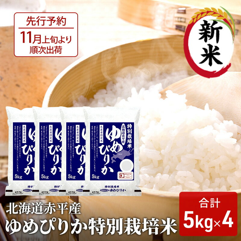 【ふるさと納税】北海道赤平産 ゆめぴりか 20kg (5kg×4袋) 特別栽培米 米 北海道　【米 お米 ふるさと納税 米 北海道 赤平産】