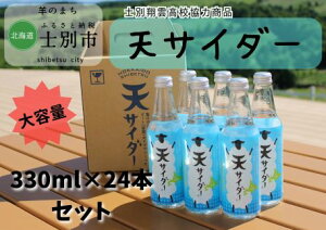 【ふるさと納税】 B7032【北海道士別市】羊と雲の丘観光 「天サイダー」24本（330ml×24本）