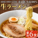 【ふるさと納税】北海道士別市たよろ産「春よ恋」100%生ラーメン (6食) 拉麺 麺 小麦麺 生麺 醤油ラーメン 醤油味 冷凍 【合同会社人考研】